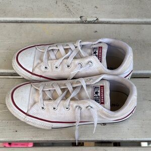Converse Kids White and Red Sneakers